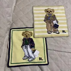 【新品未使用】ラルフローレン/ポロベア/シェニール織ハンカチ/２枚セット