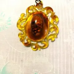 アンティーク調 琥珀風 ペンダントトップ ペンダントヘッド アクセサリー