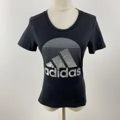 訳あり adidas（アディダス）ビッグロゴ グラフィック半袖Tシャツ M