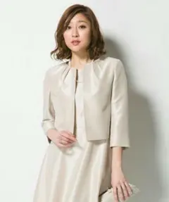 23区 ワンピース ノーカラージャケット 40 入学式 結婚式 セレモニー