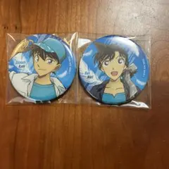 名探偵コナン ハイウェイの堕天使 缶バッジ 工藤新一/毛利蘭