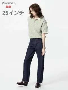 ユニクロ JW ANDERSON ストレートジーンズ NAVY 25 美品