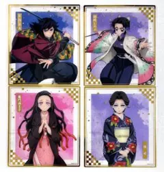 【新品】鬼滅の刃　アニプレックスくじ　クリア色紙　義勇　しのぶ　禰豆子　珠世