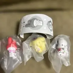 新品●サンリオ　ぬいぐるみといっしょフィギュア　マイメロ　プリン　ポチャッコ