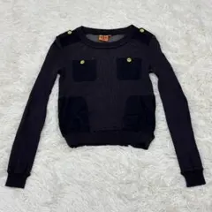 TORY BURCH トリーバーチ メッシュニット ネイビー XSのサムネイル