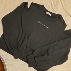 WEGO ブラック トレーナー スウェット 肩出し (F)