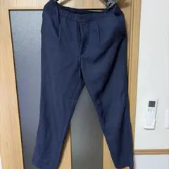 ネイビー イージーパンツ バックポケット付き