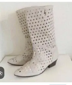 ツモリチサト　パンチングレザー ミドルブーツsize24.5　春夏のサムネイル