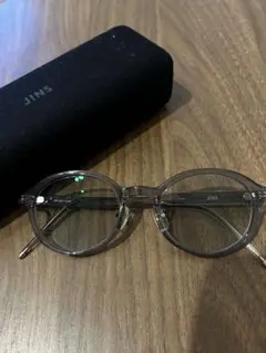 JINS TODAY クリアグレー ラウンドメガネ