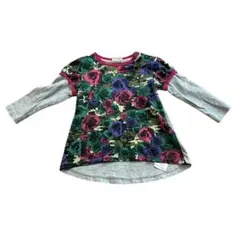 ❤️DIESEL❤️ローズ柄✨重ね着風✨ロンT カットソー