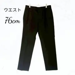 ユニクロ センタープレス テーパードパンツ ブラック ウエスト76cm XL