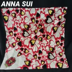 ANNA SUI　アナスイ　風呂敷　ハート総柄　20th　大判ハンカチ　非売品のサムネイル