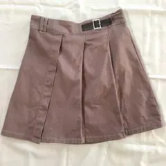 《美品》165 ピンクラテ　デザインプリーツ風スカート
