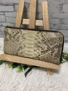 メ*2様 【良品】ダイヤモンドパイソン　レザー財布