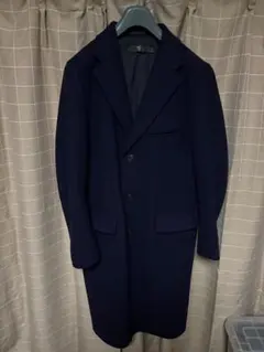 美品 ユニクロ＋j チェスターコートSサイズ ネイビー BLUE