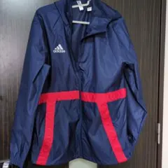 adidas ネイビー/レッド ウィンドブレーカー