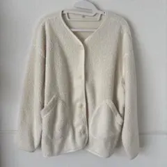 しまむら クロッシー ボア フリース ジャケット Lサイズ クリーム色