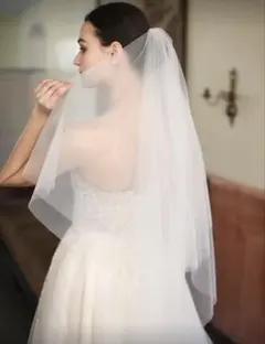 SHEIN ロングウェディングベール 透明 チュール