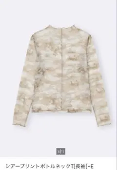 GU シアープリントボトルネックT