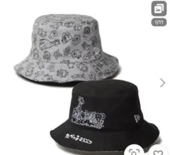 ニューエラ NEWERA たべっ子どうぶつ バケットハット 黒 M/Lサイズ