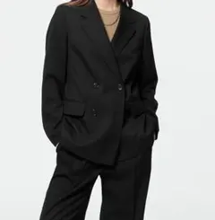 GU　ダブルブレストジャケットZ　Lサイズ　ブラック