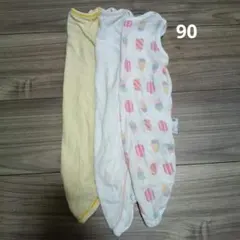 ユニクロ エアリズム コットンメッシュ ノースリーブ ボディースーツ 90サイズ