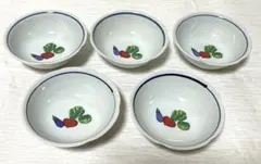 未使用品　陶器製　野菜イラスト　小鉢　5個セット282