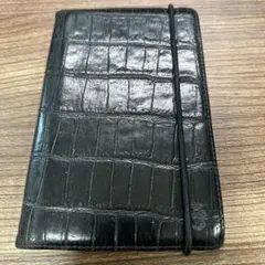 美品 フェリージ 手帳カバー クロコ型押し ブラック 黒 847 - メルカリ