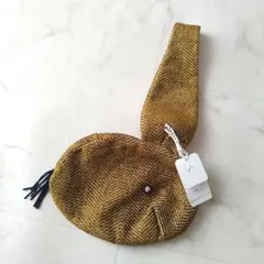 希少♡極美品✨ミナペルホネン chat ハンドバッグ うさぎ 刺繍ボタン 