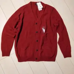 UNIQLO プレミアムラムカーディガン XL レッド