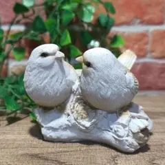 小鳥3羽 置物 セメントオブジェ モルタルオブジェ ガーデン雑貨 インテリア雑貨 小鳥3羽 置物 セメントオブジェ モルタルオブジェ ガーデン雑貨