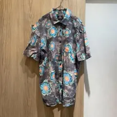VOLCOM L グラフィック ムラ柄 ボタニカル 花柄 アロハシャツのサムネイル