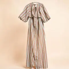 【美品】natural couture⌇ボリューム袖ワンピース　FREEコットンのサムネイル