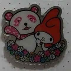 ☆未使用さくらパンダ×My Melody 　　　　　　 　ピンバッジ