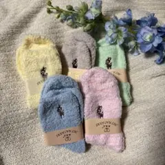 靴下 もこもこ くつしたソックス セット ミドル コーラルフリース生地 秋冬