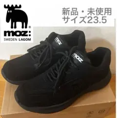 【新品】MOZモズ　軽量スニーカー　黒　23.5 ウォーキングシューズ　北欧のサムネイル