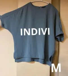INDIVI インディヴィ　ドルマンスリーブブラウス　絶妙シルエット　M