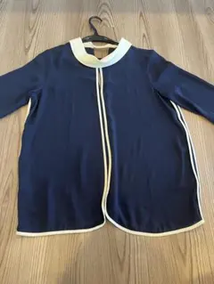 ZARA BASIC ネイビー襟付きシャツ M