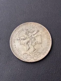 950 メキシコ 25ペソ 銀貨 オリンピック 外国 硬貨 古銭 貨幣 メキシコ銀貨 25ペソ 1968年 オリンピック記念銀貨 未使用極美 | 収集