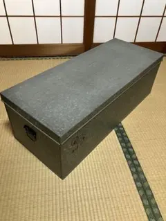 ブリキ？亜鉛メッキ鋼板製？ 収納ボックス 金属製 レトロ アンティーク