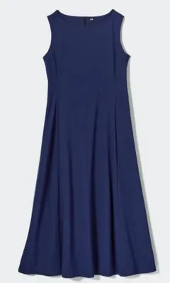 ユニクロ　ウルトラストレッチエアリズムワンピース　ネイビー 　ノースリーブ