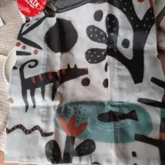 KALDI エコバッグいきものがかり グレー系