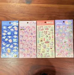 サンリオ ぷくっとシール 4種セット シナモロール マイメロディ クロミ