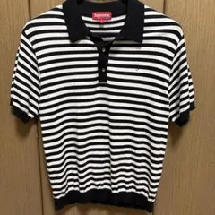 ひ*様 Supreme ボーダー ポロシャツ ブラック Sサイズ - メルカリ