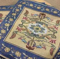 ゴブラン織アンティーククッションカバー　ペア　2枚セット【お値下げ】