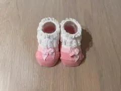 【新品未使用】ミキハウス ベビー靴下 リボン レース