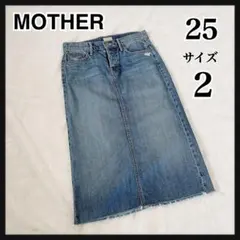 マザー MOTHER デニムスカート ライトブルー カットオフ USA 25のサムネイル