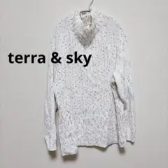 terra & sky ✨【1X】レディース長袖❤️ニットセーター ✨ホワイト