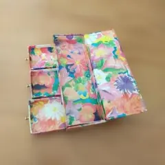 レトロ　花柄　小物入れ　二段　3つ引き出し付き