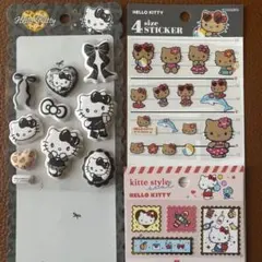 【正規品】マシュマロシール　キティ　日焼け4sizeステッカー　切手風シール